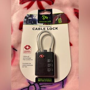 Travelon Silver and Black TSA Cable Lock